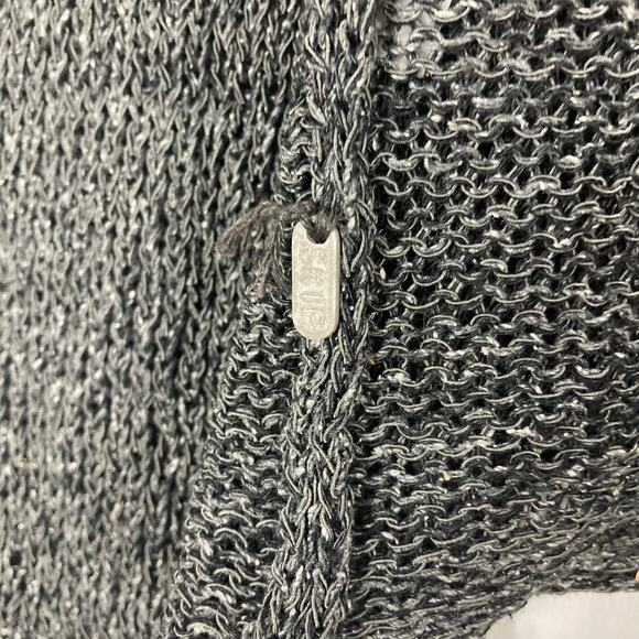 Nwot SKIF SKIFO Sweater ~S/~L Silk Linen Cotton  Fringe-Knit Raw-Edge Long-Slv - Picture 4 of 12